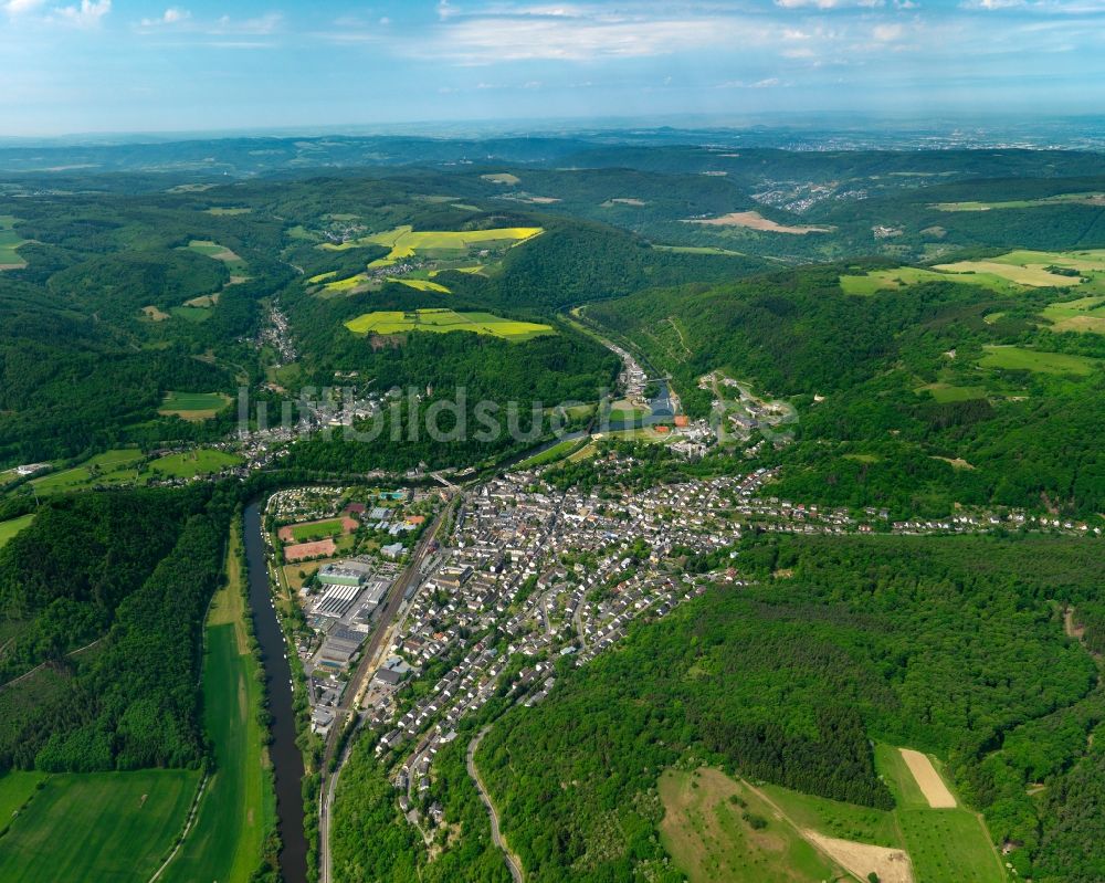 Luftaufnahme Nassau - Stadtansicht von Nassau im Bundesland Rheinland-Pfalz