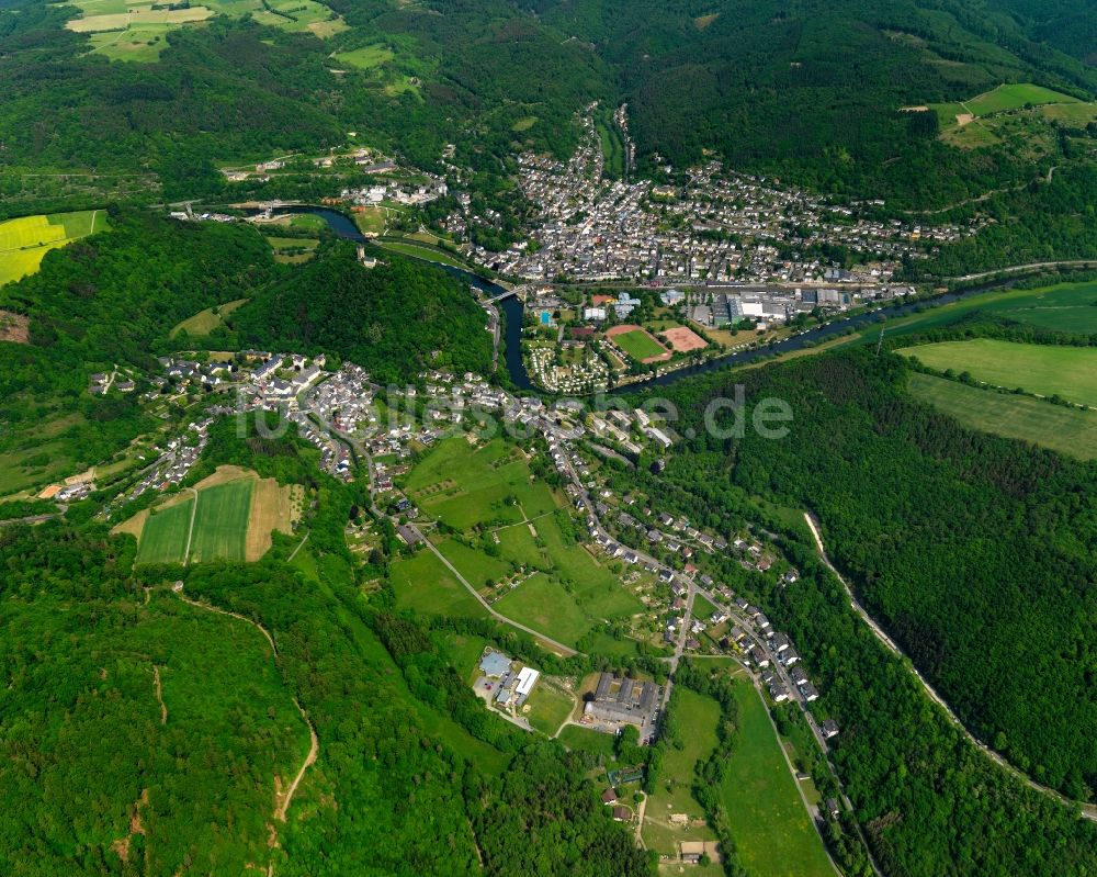 Nassau von oben - Stadtansicht von Nassau im Bundesland Rheinland-Pfalz