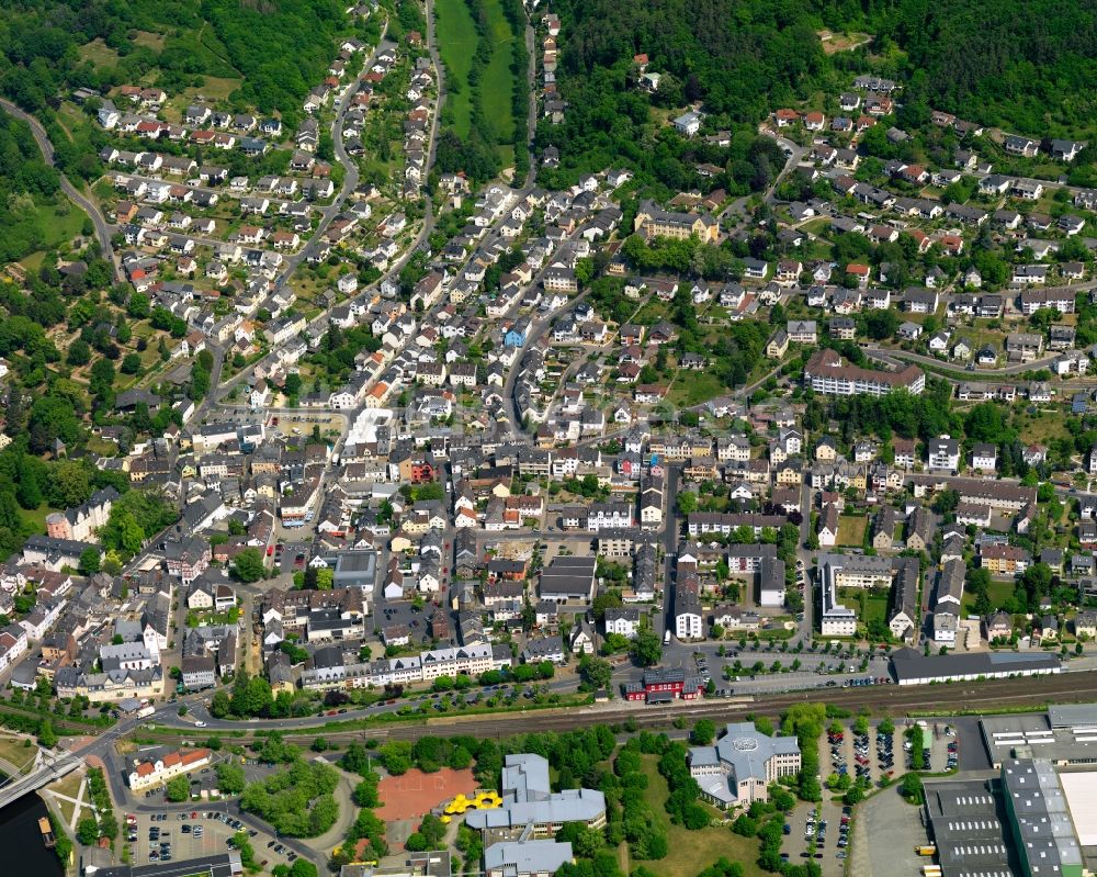 Luftaufnahme Nassau - Stadtansicht von Nassau im Bundesland Rheinland-Pfalz