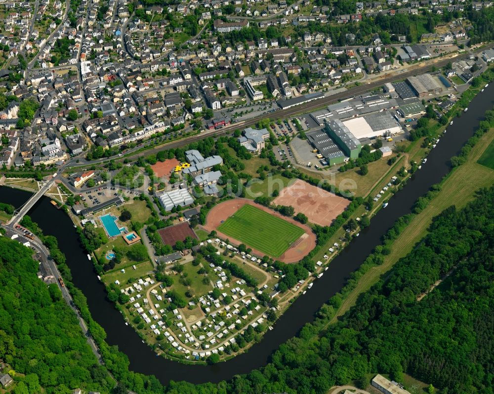 Nassau von oben - Stadtansicht von Nassau im Bundesland Rheinland-Pfalz