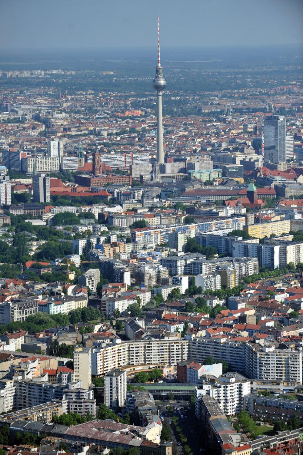 Berlin Neukölln Kreuzberg aus der Vogelperspektive: Stadtansicht Neukölln, Kreuzberg, Mitte Berlin