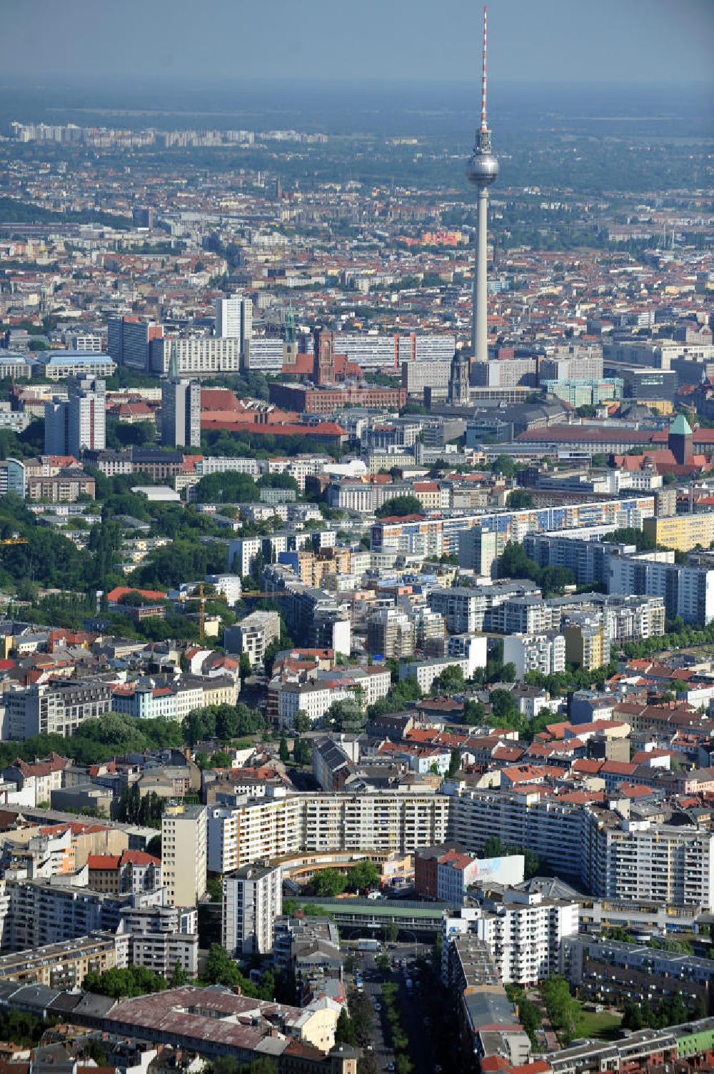 Luftbild Berlin Neukölln Kreuzberg - Stadtansicht Neukölln, Kreuzberg, Mitte Berlin