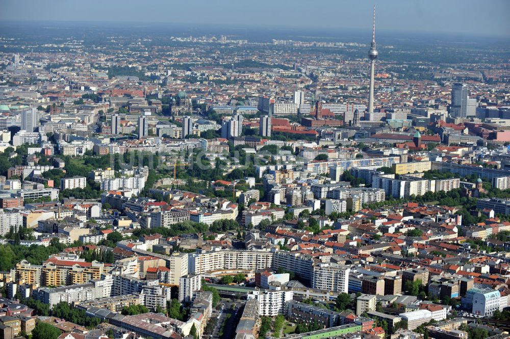 Luftaufnahme Berlin Neukölln Kreuzberg - Stadtansicht Neukölln, Kreuzberg, Mitte Berlin