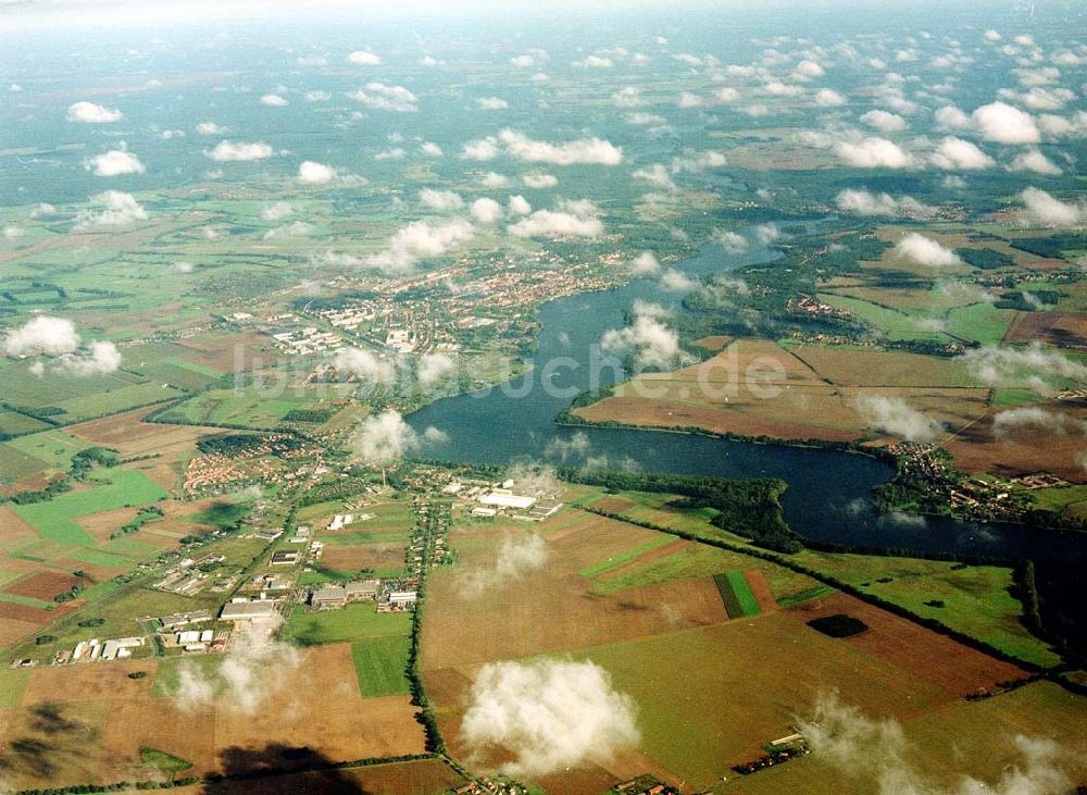 Luftbild Neuruppin / Brandenburg - Stadtansicht von Neuruppin in Brandenburg.