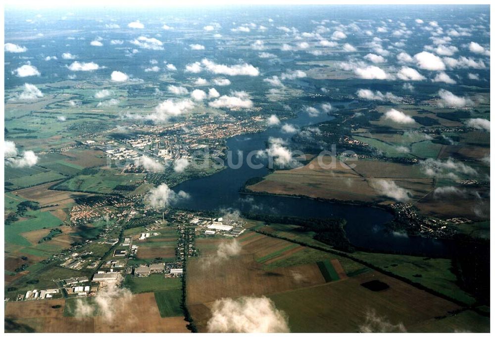 Luftaufnahme Neuruppin / Brandenburg - Stadtansicht von Neuruppin in Brandenburg.