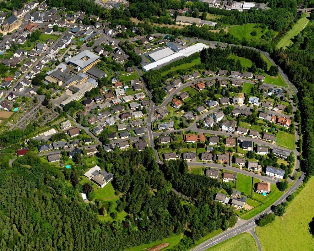 Neustadt (Wied) aus der Vogelperspektive: Stadtansicht von Neustadt (Wied) im Bundesland Rheinland-Pfalz