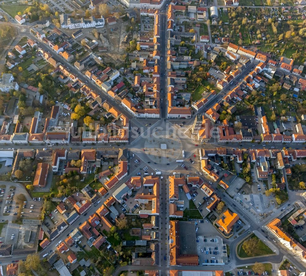 Neustrelitz von oben - Stadtansicht von Neustrelitz im Bundesland Mecklenburg-Vorpommern