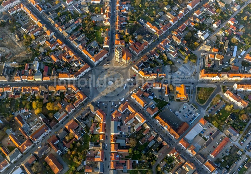 Neustrelitz aus der Vogelperspektive: Stadtansicht von Neustrelitz im Bundesland Mecklenburg-Vorpommern