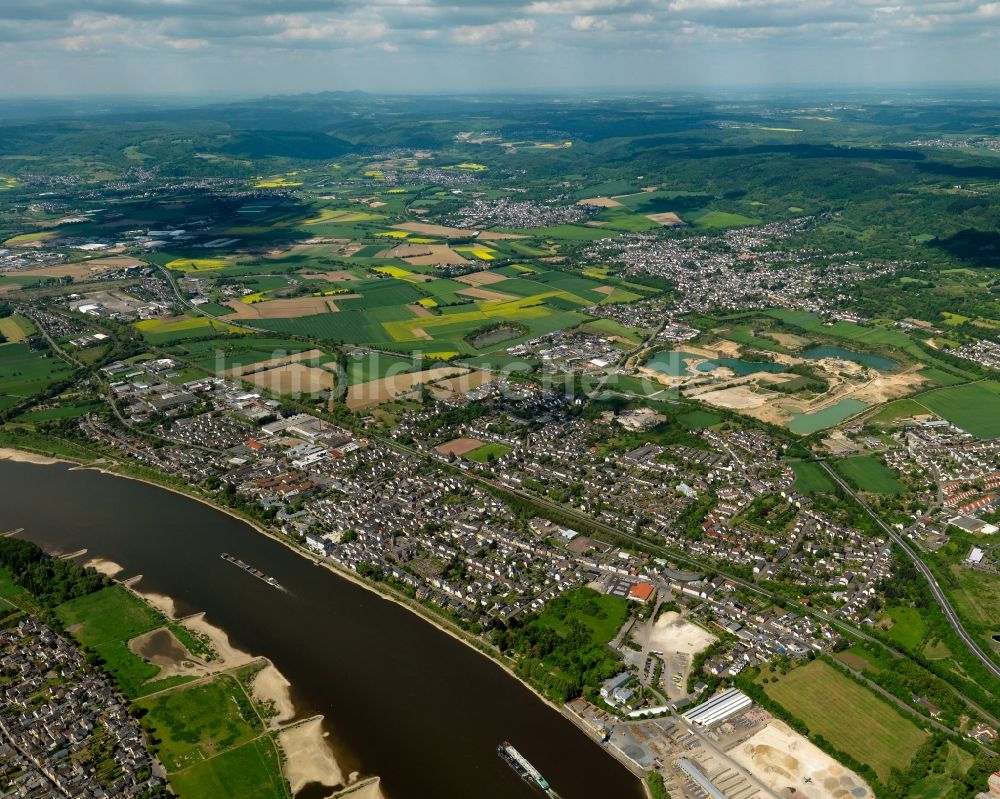 Neuwied, Engers aus der Vogelperspektive: Stadtansicht von Neuwied, Engers im Bundesland Rheinland-Pfalz