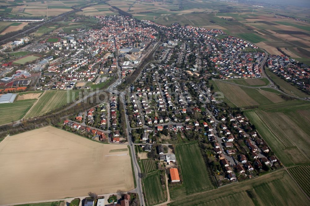 Nieder-Olm von oben - Stadtansicht von Nieder-Olm im Bundesland Rheinland-Pfalz