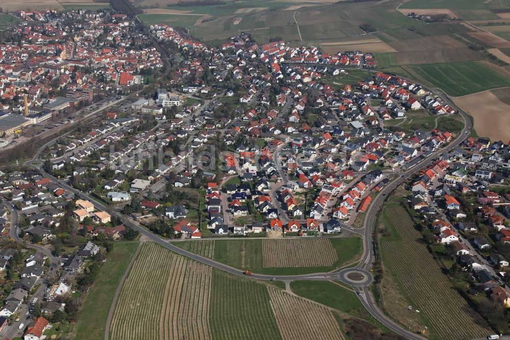 Nieder-Olm aus der Vogelperspektive: Stadtansicht von Nieder-Olm im Bundesland Rheinland-Pfalz