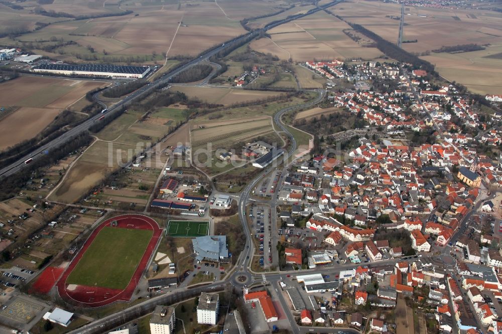 Nieder-Olm von oben - Stadtansicht von Nieder-Olm im Bundesland Rheinland-Pfalz