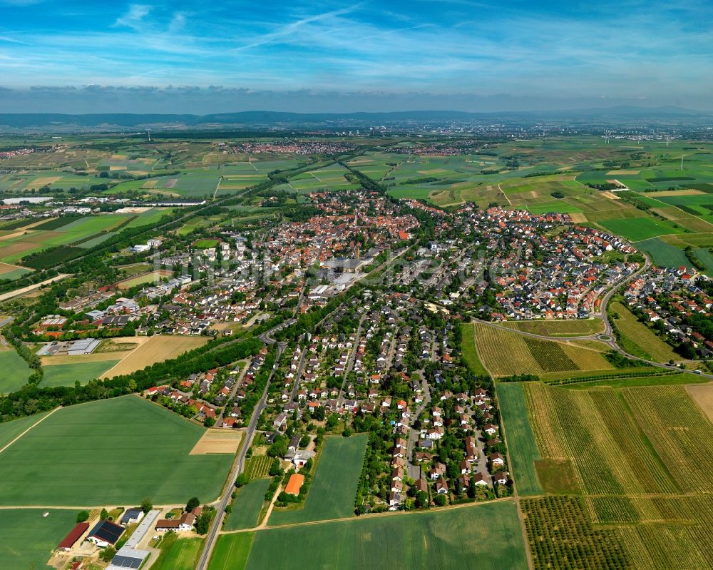 Luftaufnahme Nieder-Olm - Stadtansicht von Nieder-Olm im Bundesland Rheinland-Pfalz