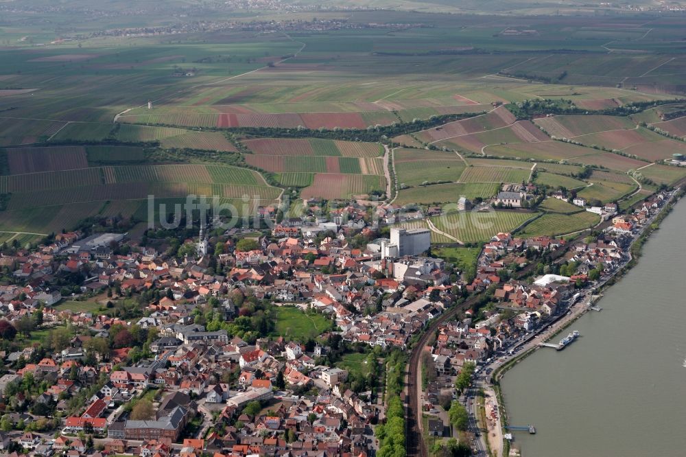 Luftbild Nierstein - Stadtansicht von Nierstein im Bundesland Rheinland-Pfalz