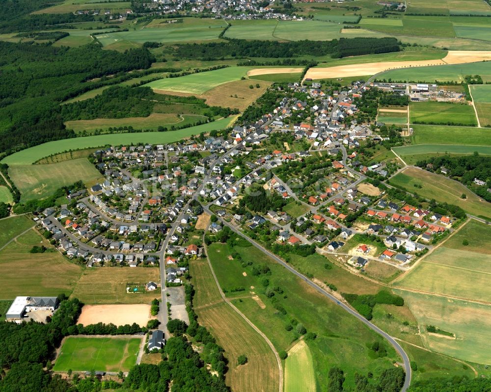 Luftbild Oberhausen bei Kirn - Stadtansicht von Oberhausen bei Kirn im Bundesland Rheinland-Pfalz