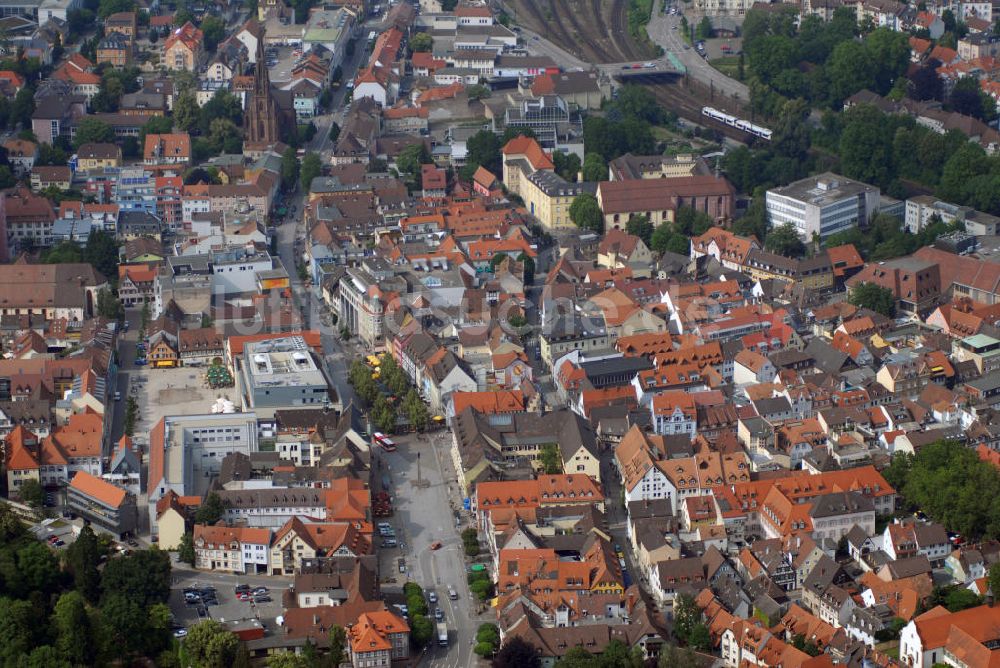 Offenburg von oben - Stadtansicht Offenburg