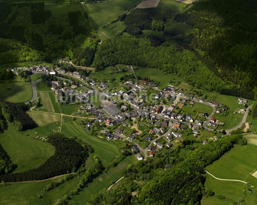 Quiddelbach aus der Vogelperspektive: Stadtansicht der Ortsgemeinde Quiddelbach im Bundesland Rheinland-Pfalz