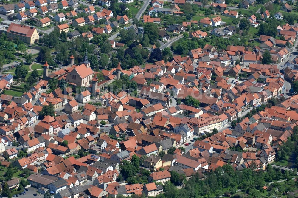 Luftbild Ostheim vor der Rhön - Stadtansicht Ostheim vor der Rhön in Bayern