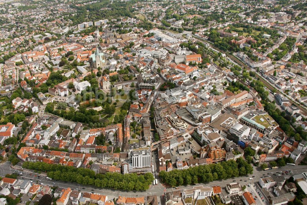 Paderborn von oben - Stadtansicht von Paderborn im Bundesland Nordrhein-Westfalen