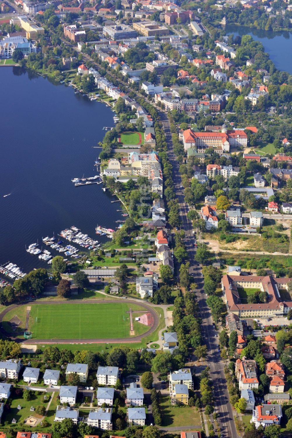 Luftaufnahme Potsdam - Stadtansicht von Potsdam im Bundesland Brandenburg