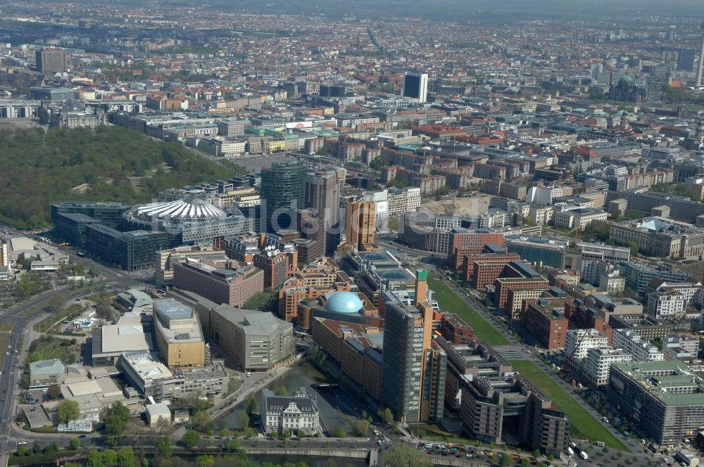 Luftbild Berlin - Stadtansicht Potsdamer Platz Berlin