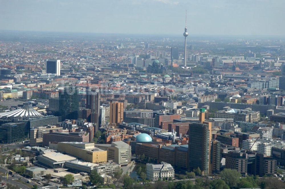 Berlin aus der Vogelperspektive: Stadtansicht Potsdamer Platz Berlin