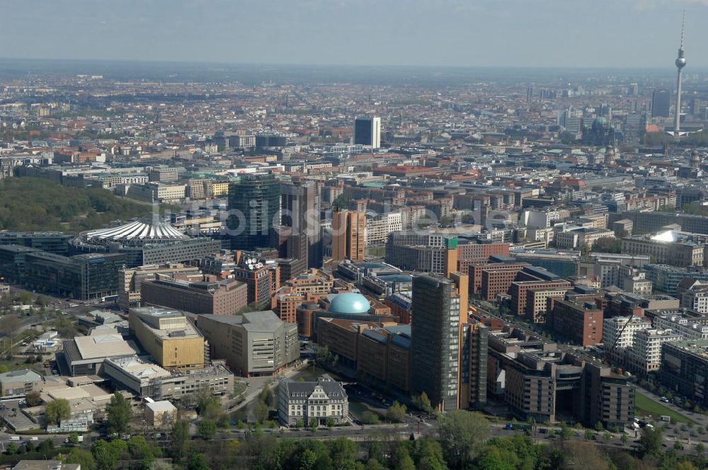 Luftbild Berlin - Stadtansicht Potsdamer Platz Berlin