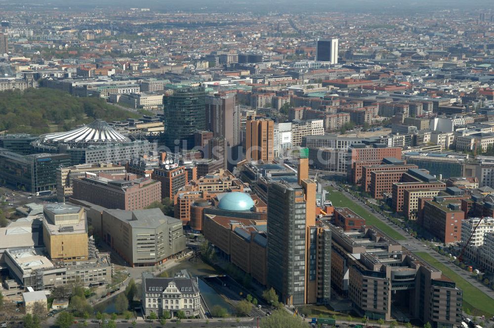 Luftaufnahme Berlin - Stadtansicht Potsdamer Platz Berlin