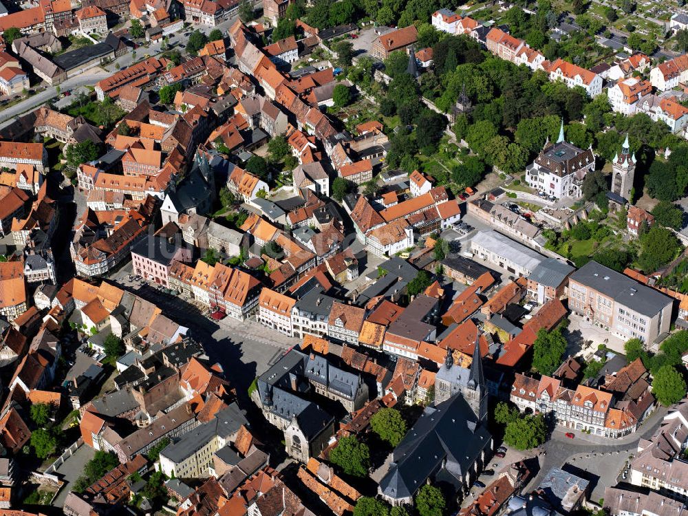 Luftbild Quedlinburg - Stadtansicht von Quedlinburg in Sachsen-Anhalt