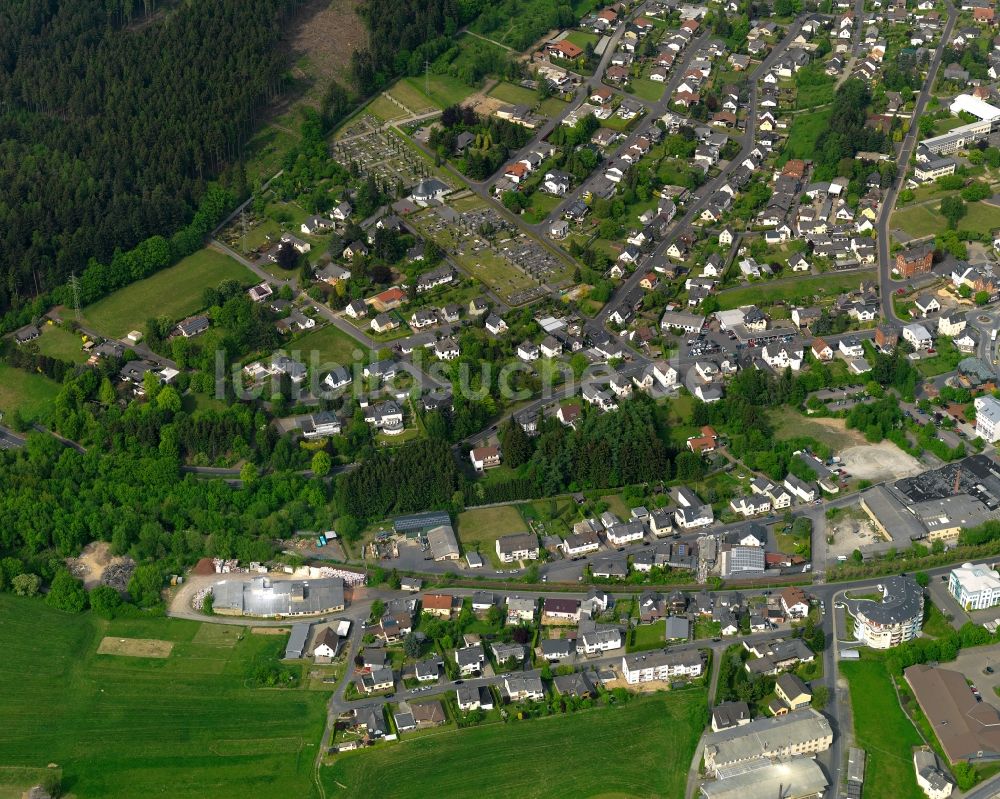 Ransbach-Baumbach aus der Vogelperspektive: Stadtansicht von Ransbach-Baumbach im Bundesland Rheinland-Pfalz