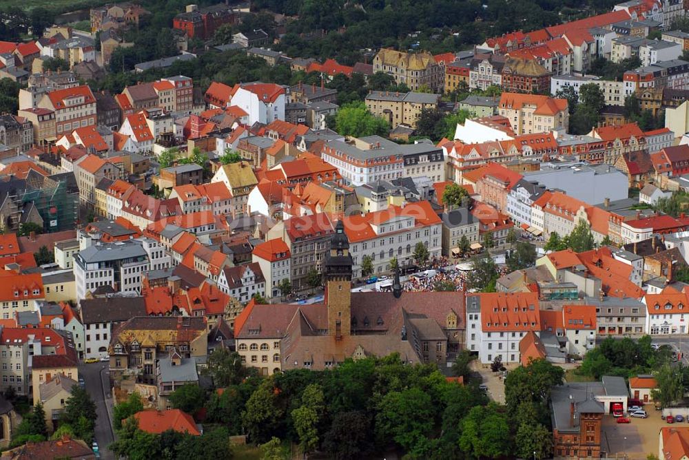 Zeitz von oben - Stadtansicht und Rathaus Zeitz