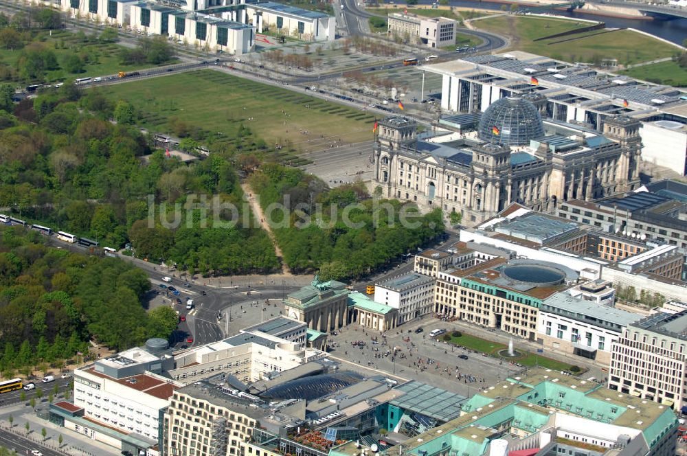 Luftaufnahme Berlin - Stadtansicht Regierungsviertel Berlin