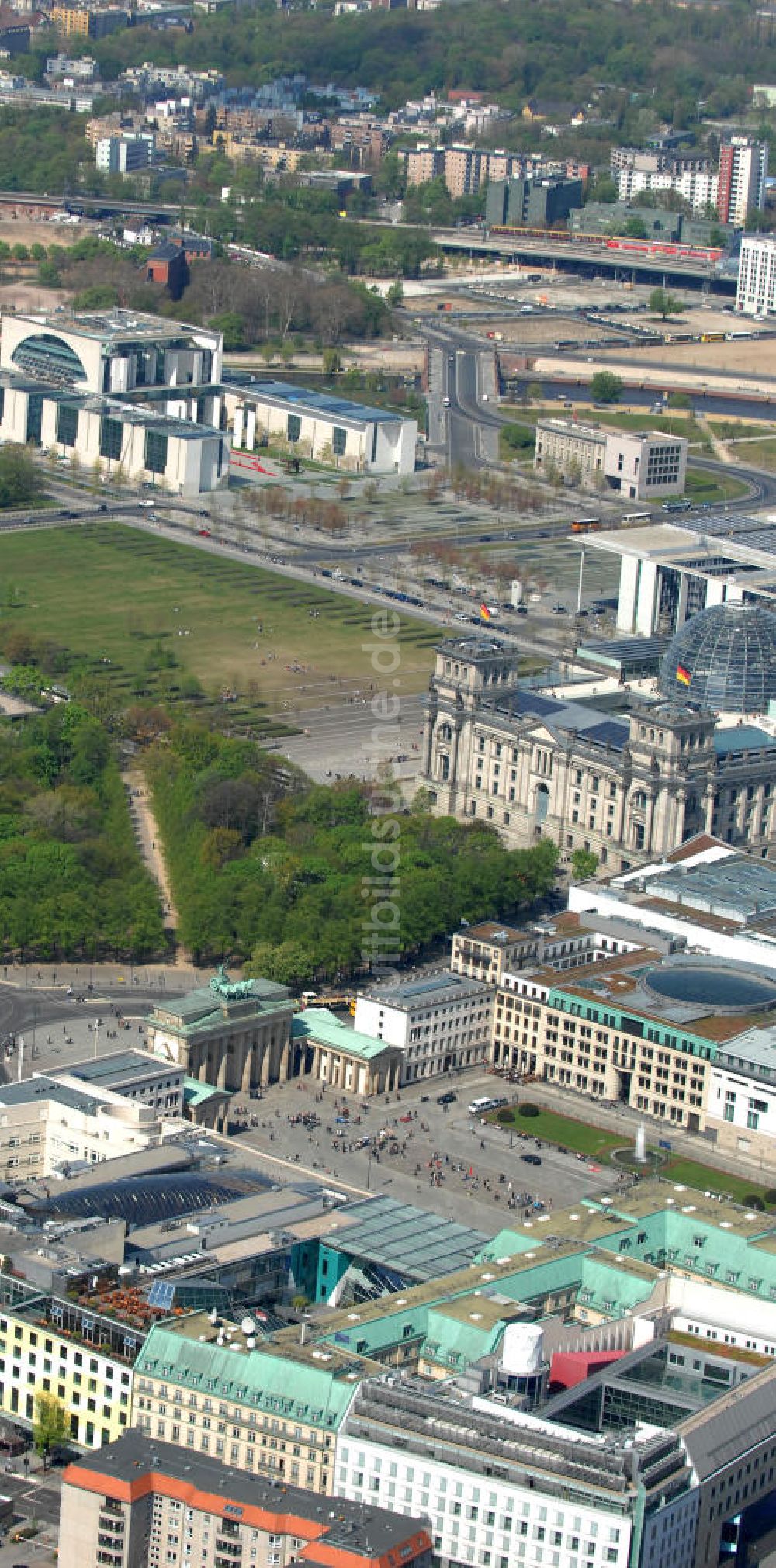 Berlin von oben - Stadtansicht Regierungsviertel Berlin