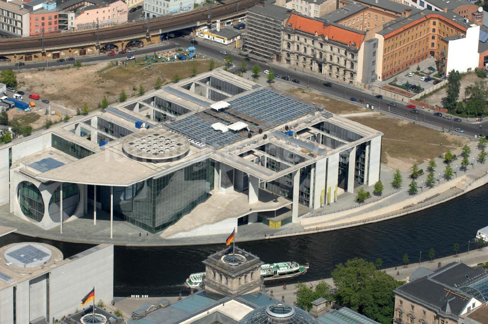 Luftaufnahme Berlin - Stadtansicht auf das Regierungsviertel in Mitte-Tiergarten