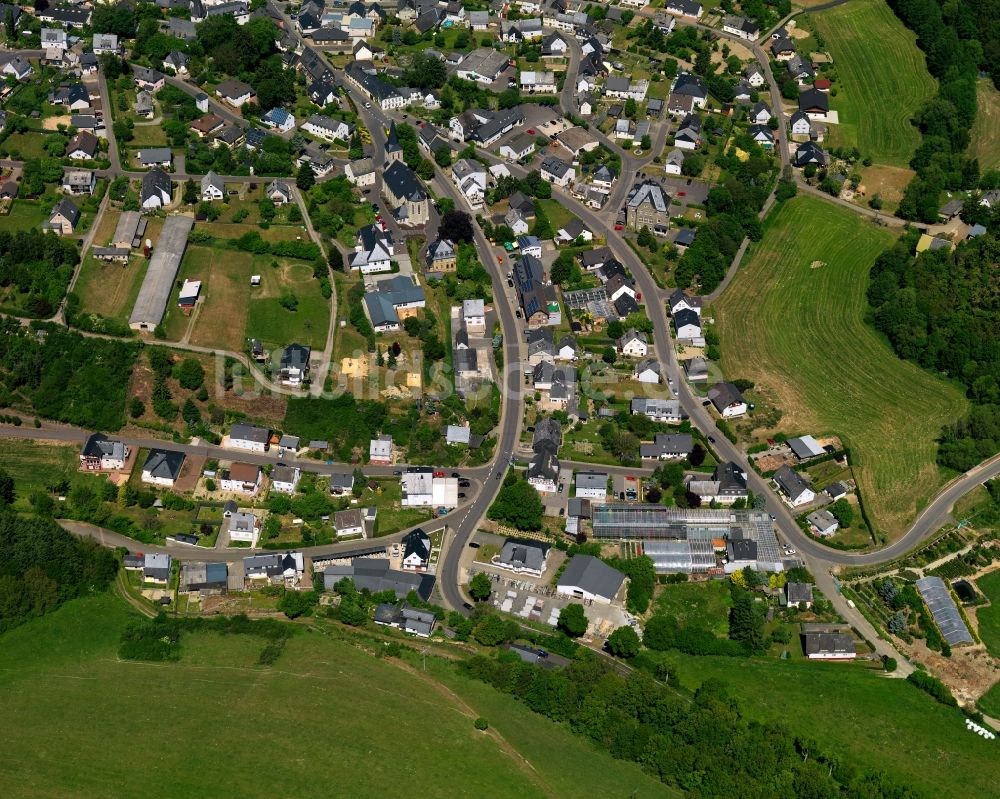 Rhaunen von oben - Stadtansicht von Rhaunen im Bundesland Rheinland-Pfalz