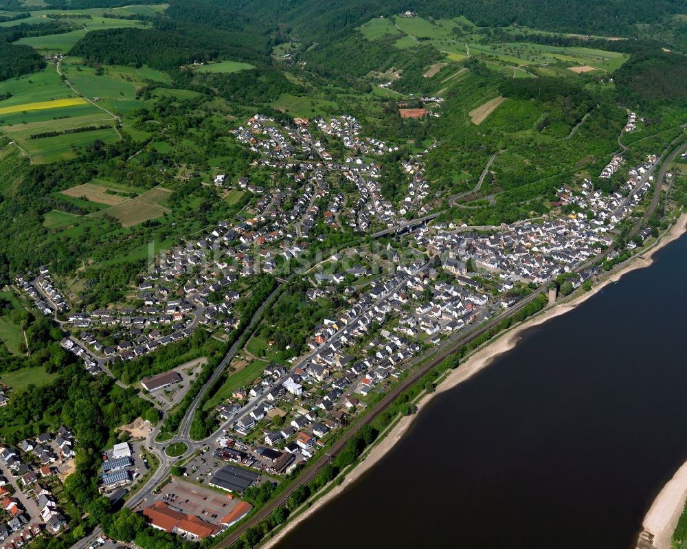 Rhens von oben - Stadtansicht von Rhens im Bundesland Rheinland-Pfalz