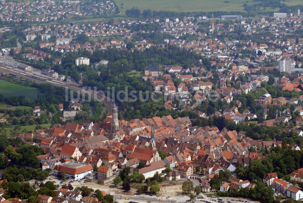 Luftaufnahme Rottweil - Stadtansicht Rottweil