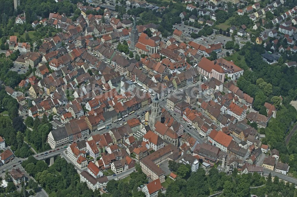 Luftbild Rottweil - Stadtansicht in Rottweil im Bundesland Baden-Württemberg