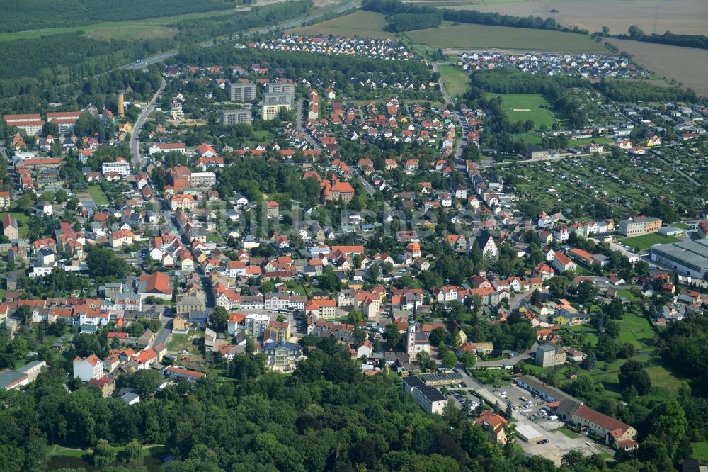 Rötha aus der Vogelperspektive: Stadtansicht von Rötha im Bundesland Sachsen