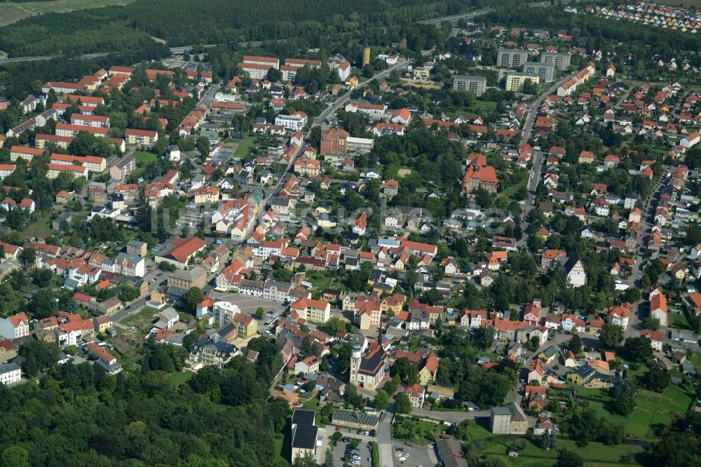 Luftaufnahme Rötha - Stadtansicht von Rötha im Bundesland Sachsen