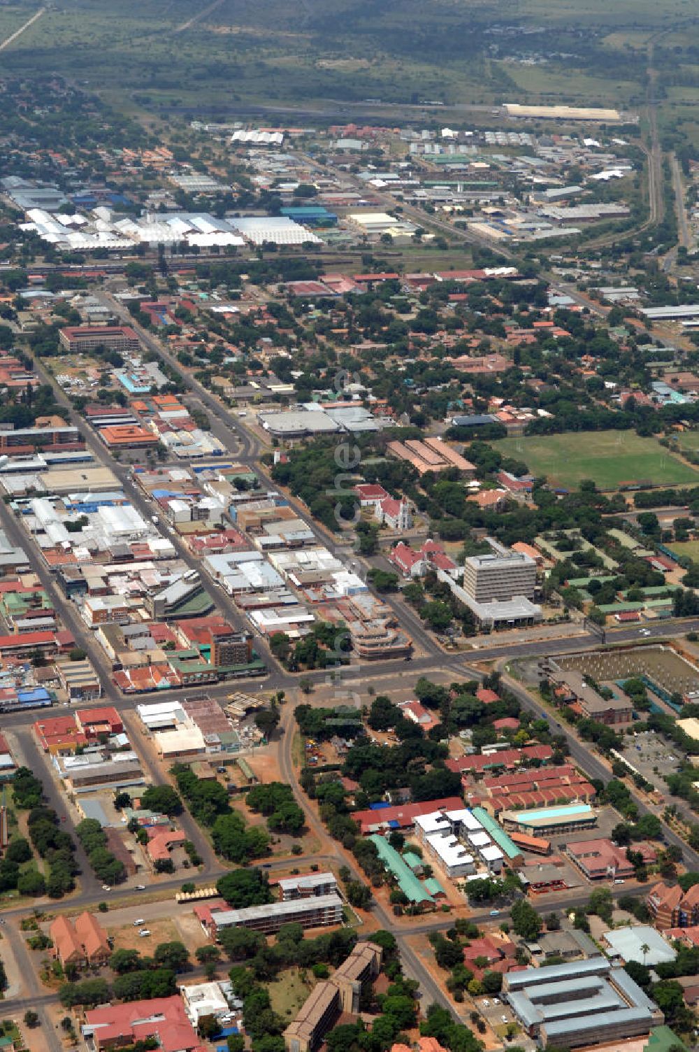 RUSTENBURG aus der Vogelperspektive: Stadtansicht von Rustenburg