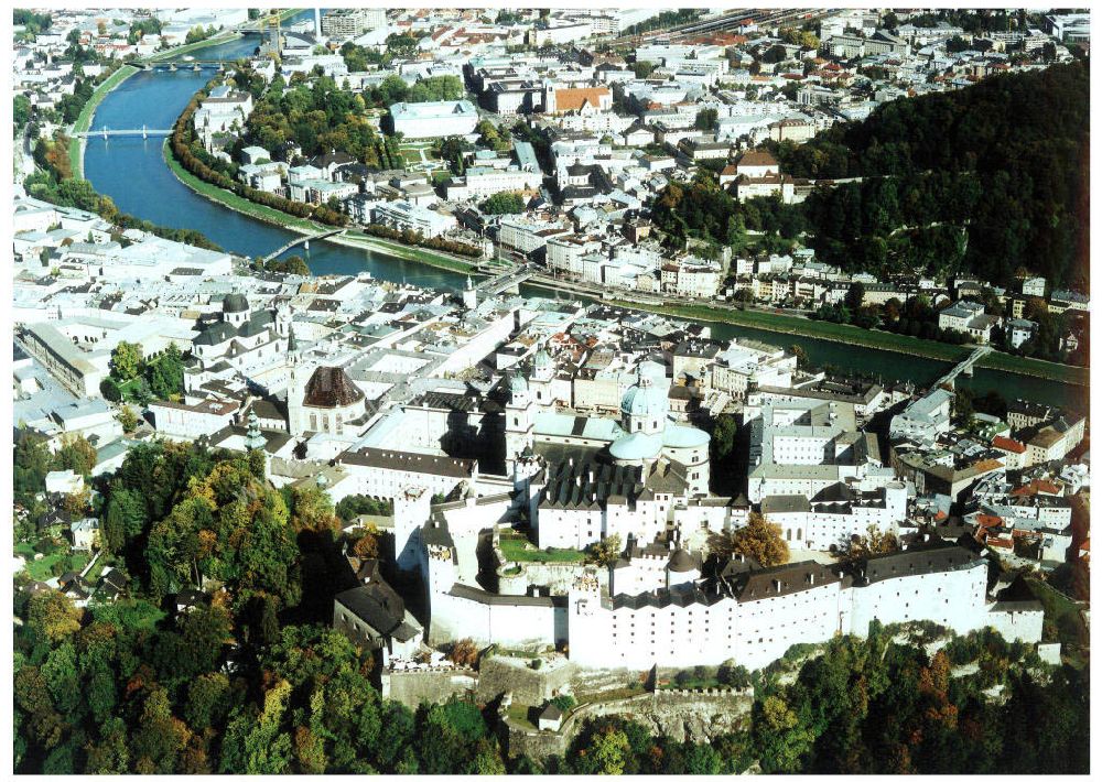 Salzburg aus der Vogelperspektive: Stadtansicht von Salzburg