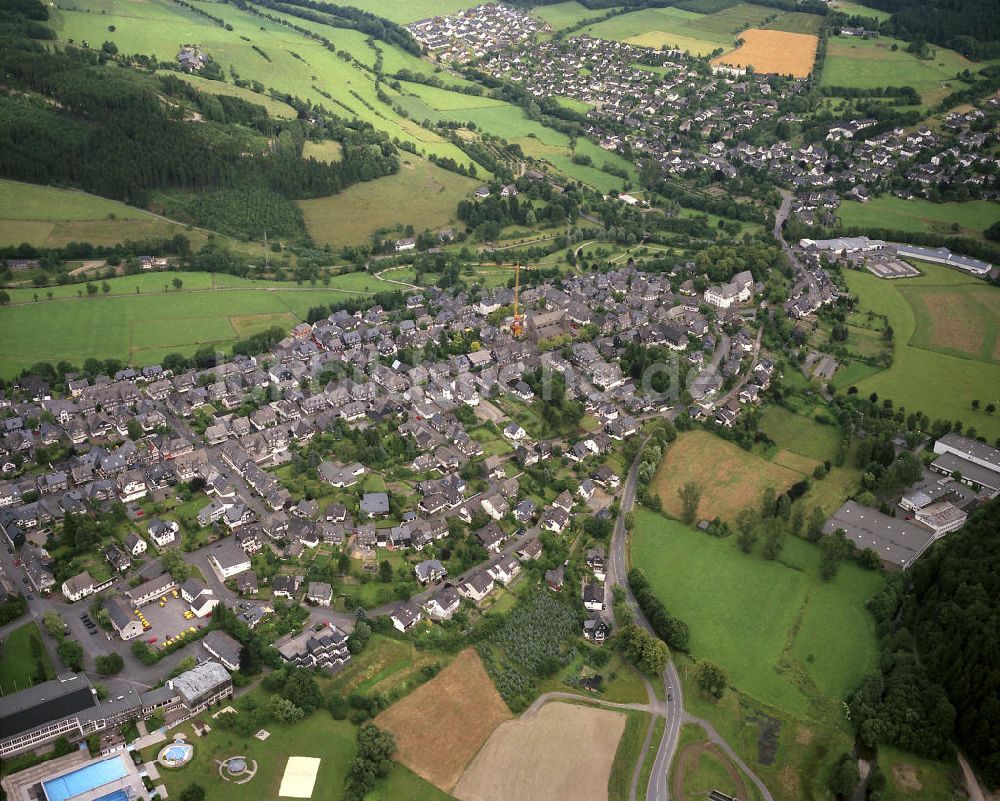 Schmallenberg aus der Vogelperspektive: Stadtansicht Schmallenberg