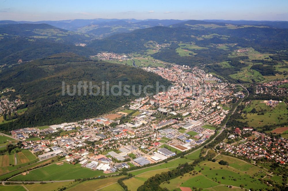 Luftaufnahme Schopfheim - Stadtansicht von Schopfheim im Bundesland Baden-Württemberg