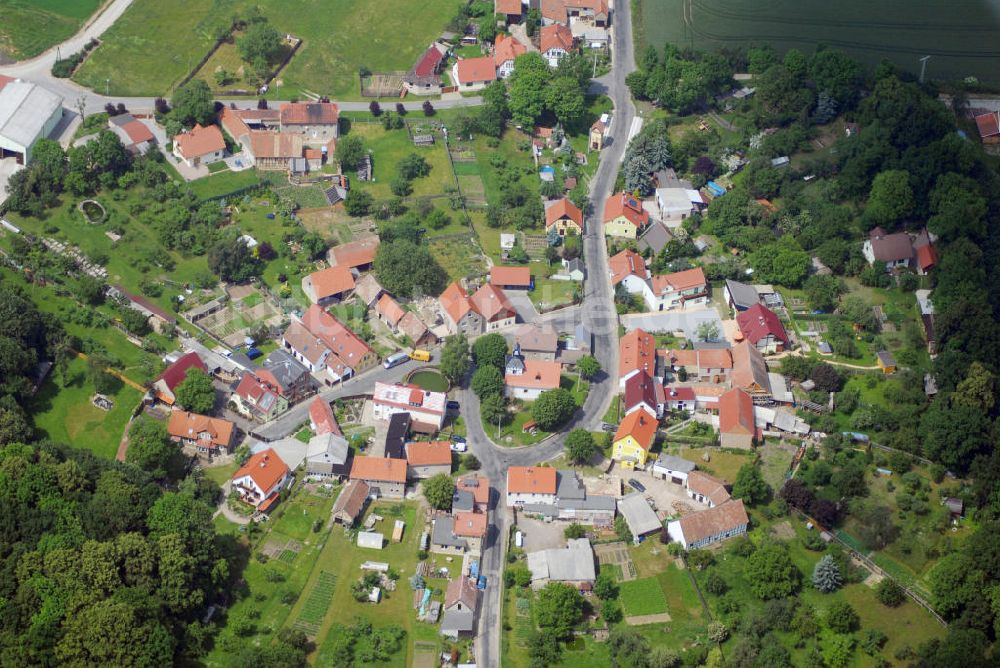 Bad Berka / OT Schoppendorf von oben - Stadtansicht Schoppendorf der Gemeinde Bad Berka