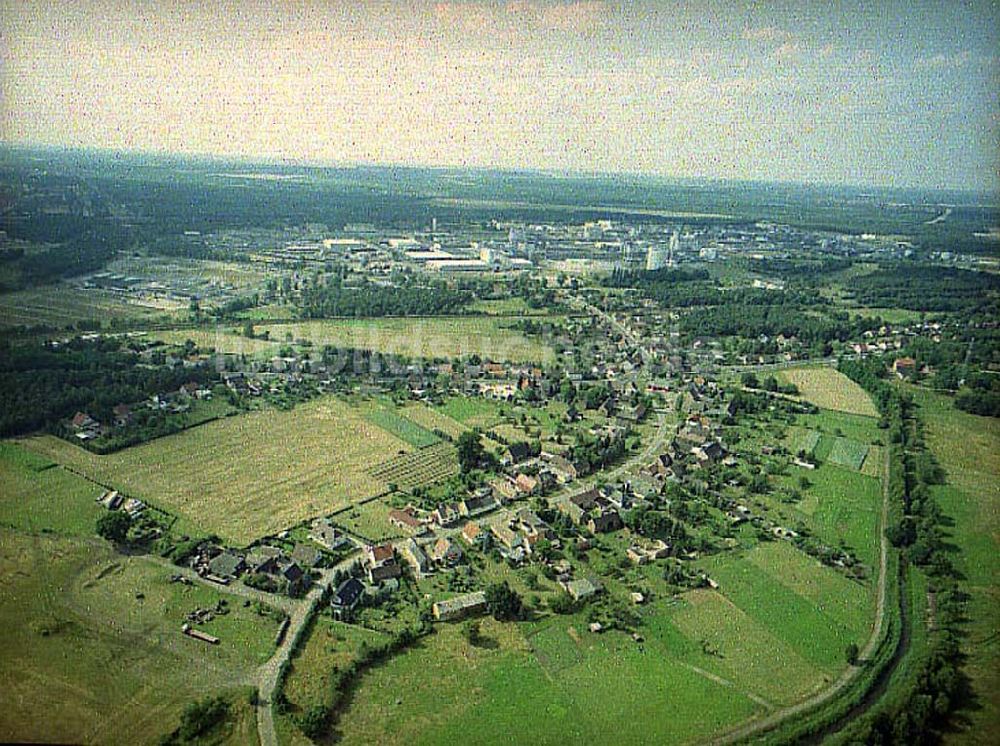 Schwarzheide / Brandenburg aus der Vogelperspektive: Stadtansicht von Schwarzheide