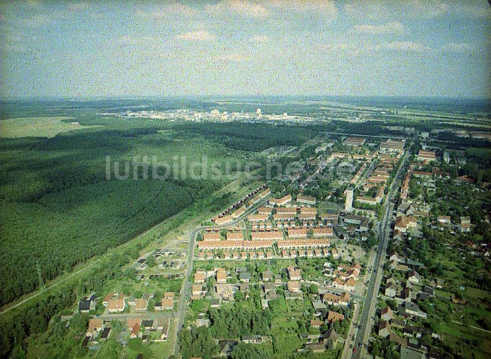 Luftbild Schwarzheide / Brandenburg - Stadtansicht von Schwarzheide