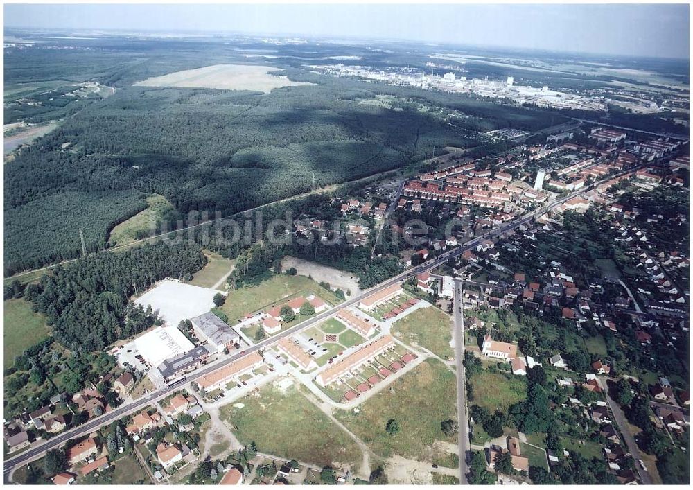 Schwarzheide / Brandenburg aus der Vogelperspektive: Stadtansicht von Schwarzheide