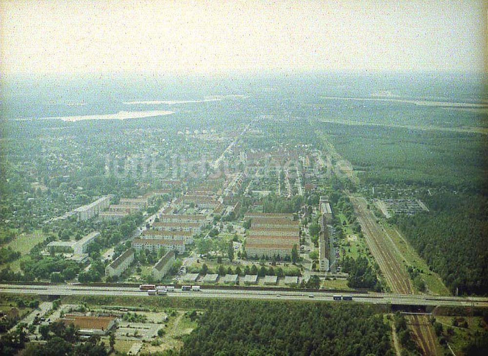 Luftbild Schwarzheide / Brandenburg - Stadtansicht von Schwarzheide