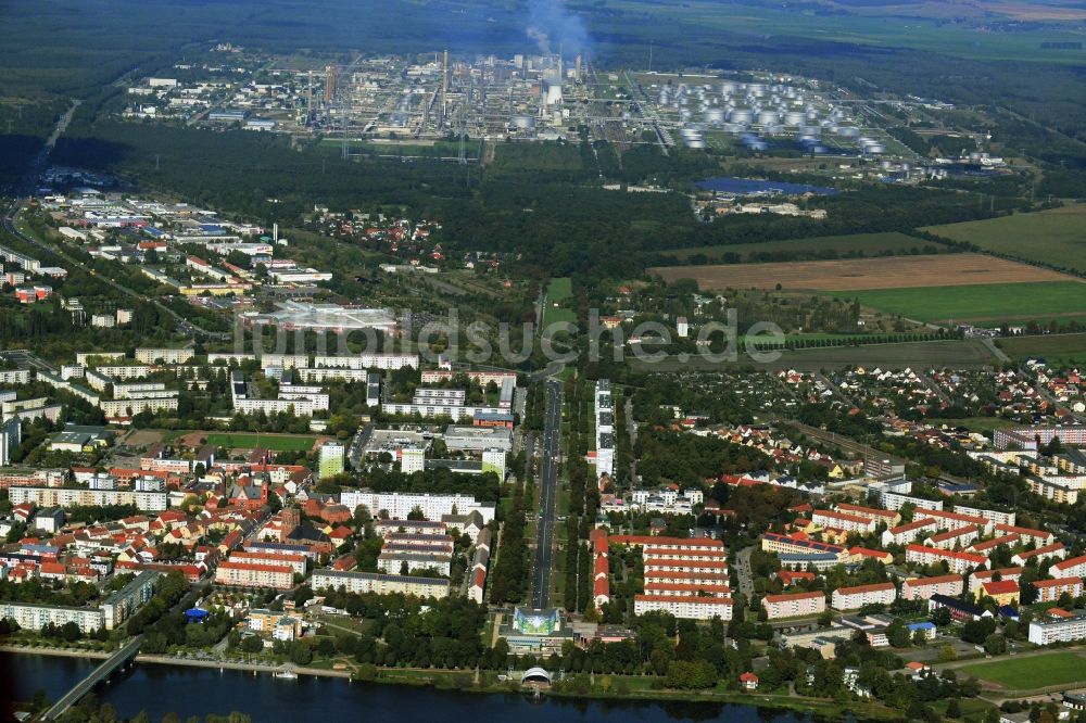 Schwedt/Oder von oben - Stadtansicht in Schwedt/Oder im Bundesland Brandenburg